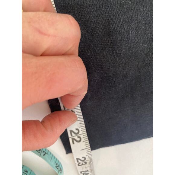 DKNY Pure Linen Crop Wide Leg Pants & Short Sleeve Top Set EUC Sz S/M Black - Picture 15 of 16